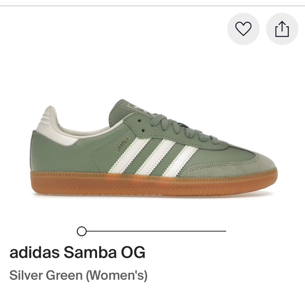 Adidas Samba OG Green Silver Sneakers